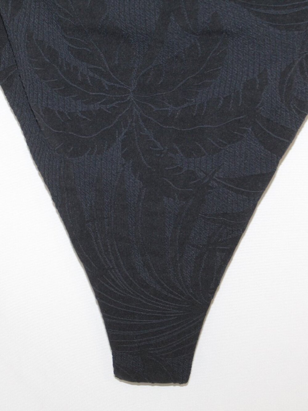 RVCA women's one piece swimsuit size S black texture palm print strapless beach - Picture 7 of 13